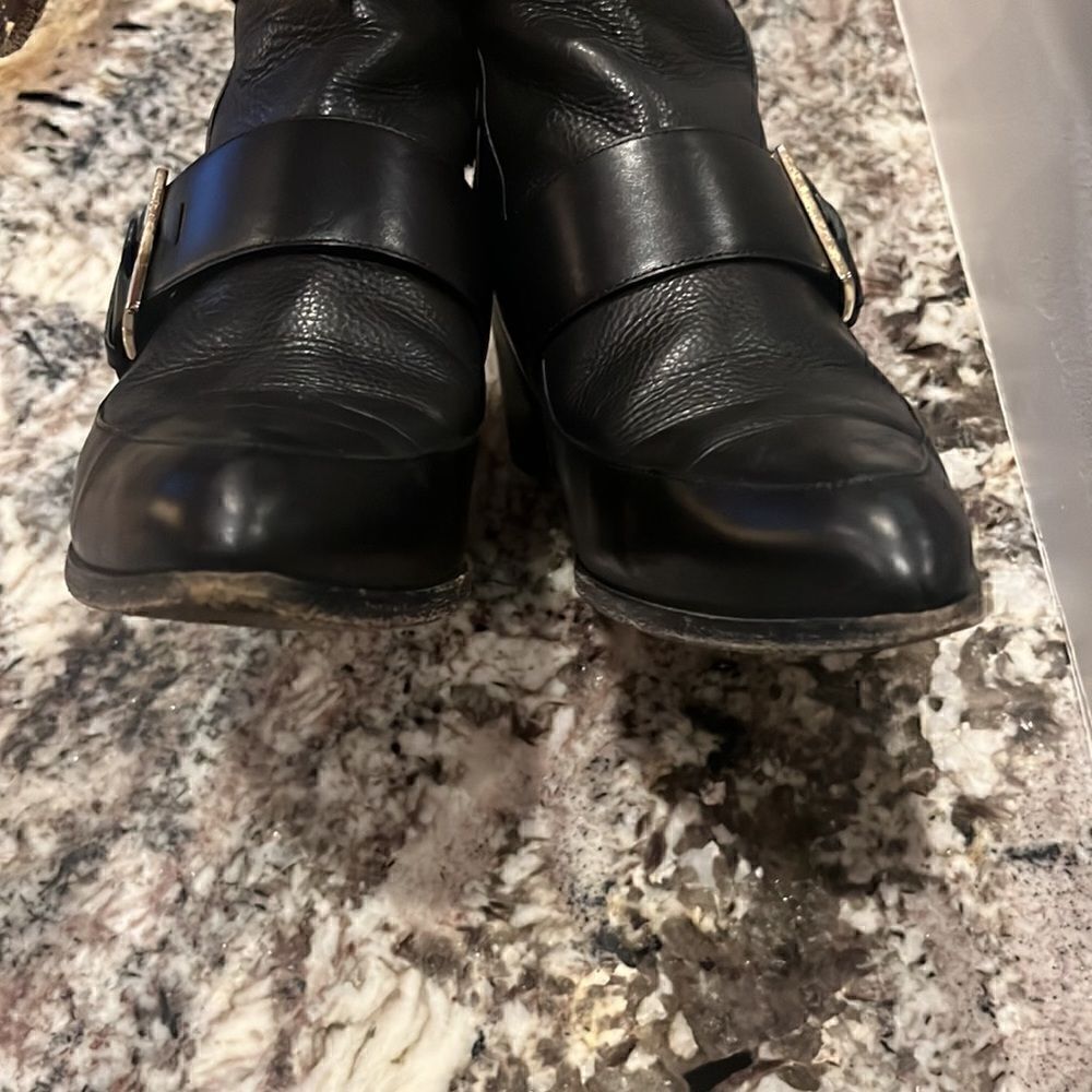 Jason Wu Double Buckle Pointed Toe Leather Booties - Picture 4 of 12